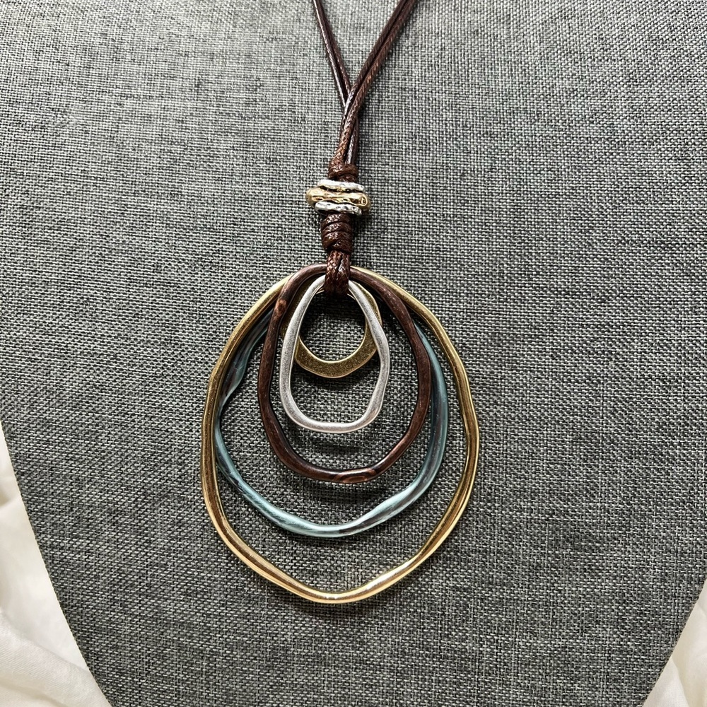 Fashion Jewelry BoHo Style Geometric Circles Plated in Gold, Silver, Bl☑️ - Picture 8 of 11